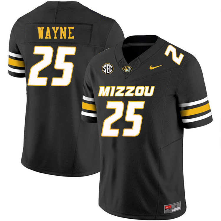 Men #25 Ja'Marion Wayne Missouri Tigers College Football Jerseys Stitched-Black